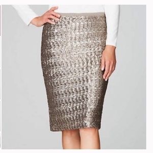 J. Jill Sterling Sequin Pencil Skirt Stretch Comfort Waist plus size 2X